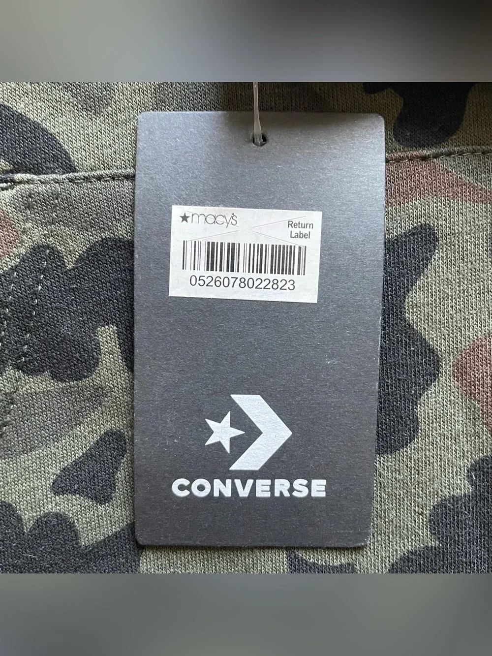 NWT Converse Green Camo Army Hoodie Youth Sz L 12-13 Sports Outdoors School Gorp